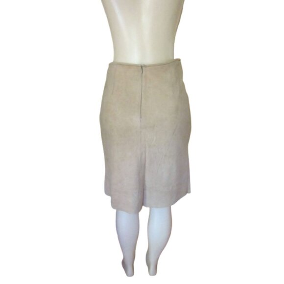 Banana Republic Beige/Tan Back Zip Suede Above Knee Skirt Size 6 - Picture 6 of 6